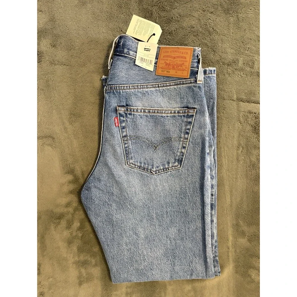 New Levi’s 501 ‘90s 27x30 Big E Selvedge Redline Jeans Denim Sashiko Repair NWT - Picture 2 of 10